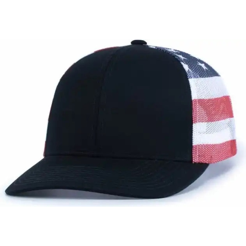 Pacific Headwear 104P Printed Trucker Cap – Navy USa Navy