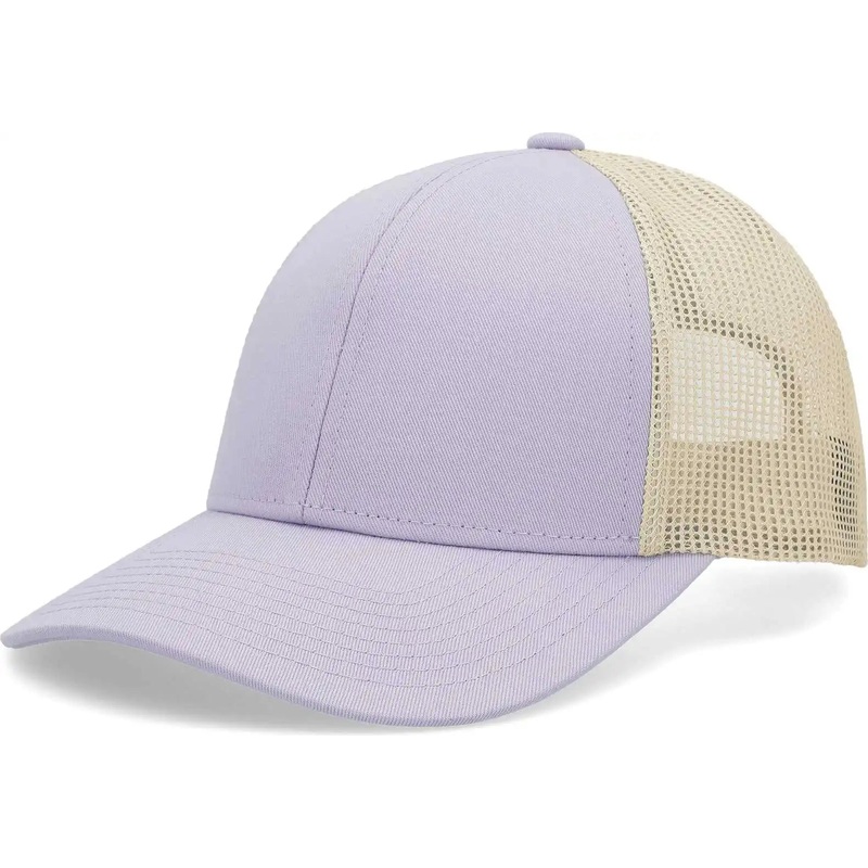Pacific Headwear P114 Low-Pro Trucker Cap – Lavender Beige Lavender