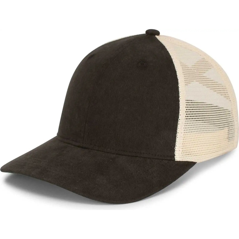 Pacific Headwear P130 Ladies Ponytail Cap – Black Beige Black