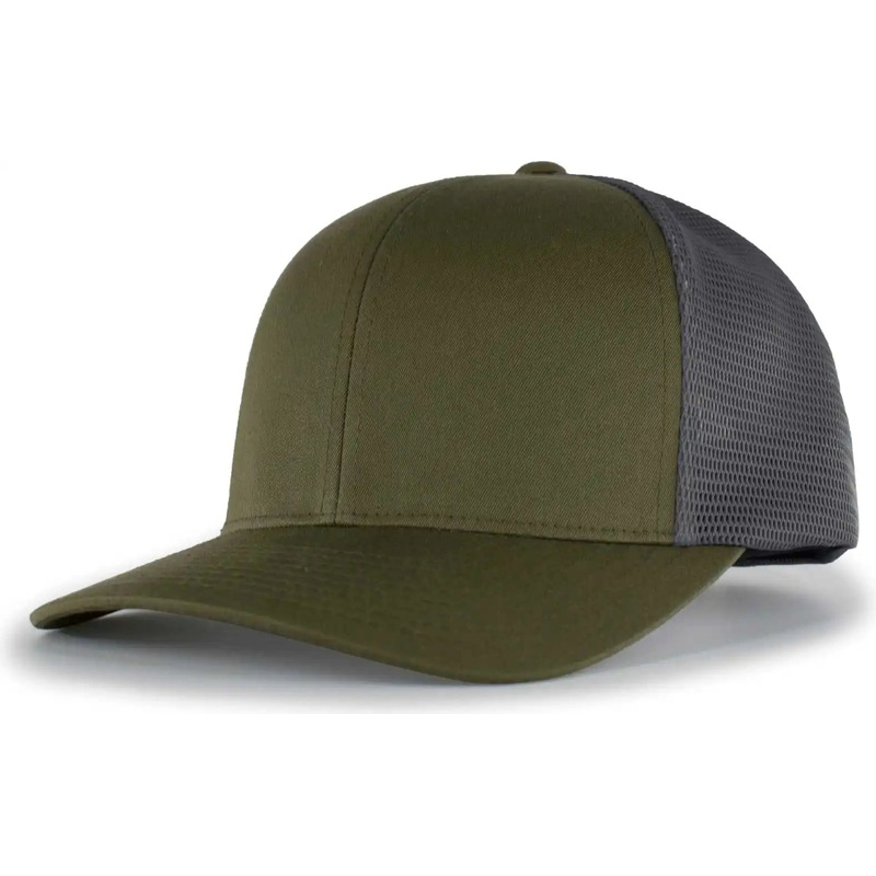 Pacific Headwear P151 Trucker Pacflex Snapback Cap – Moss Graphite Moss
