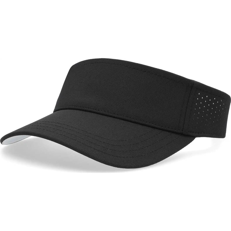 Pacific Headwear P500 Perforated Visor Powered By Coolcore – Black White