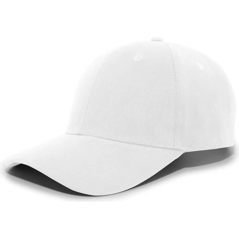 Pacific Headwear 101C Brushed Cotton Twill Hook-And-Loop Adjustable Cap – White
