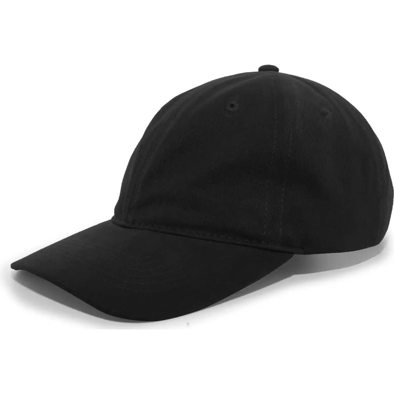 Pacific Headwear 201C Brushed Cotton Twill Buckle Strap Adjustable Cap – Black