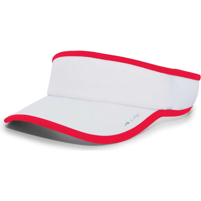 Pacific Headwear 510V Lite Series All-Sport Active Visor – White Red