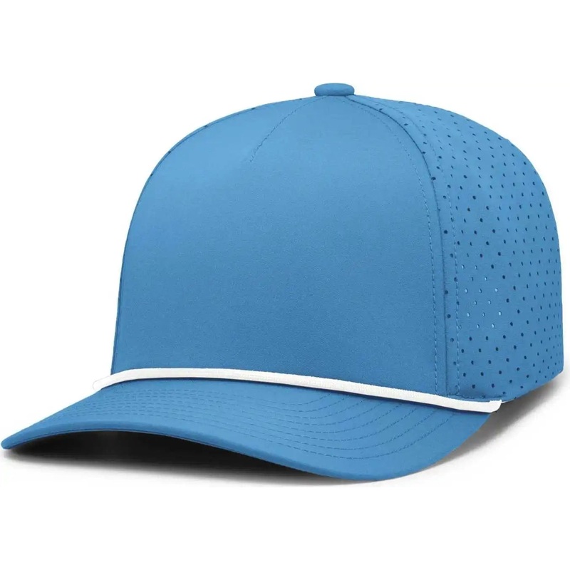 Pacific Headwear P424 Weekender Perforated Snapback Cap – Ocean Blue White