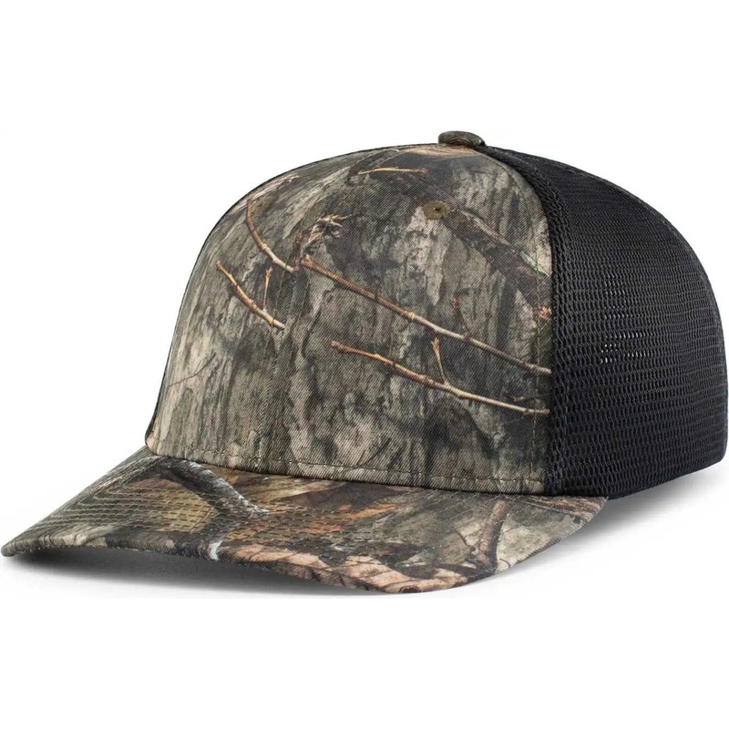 Pacific Headwear P691 Mossy Oak Low Profile Trucker Pacflex Cap – Country Dna Lt Charcoal Country Dna