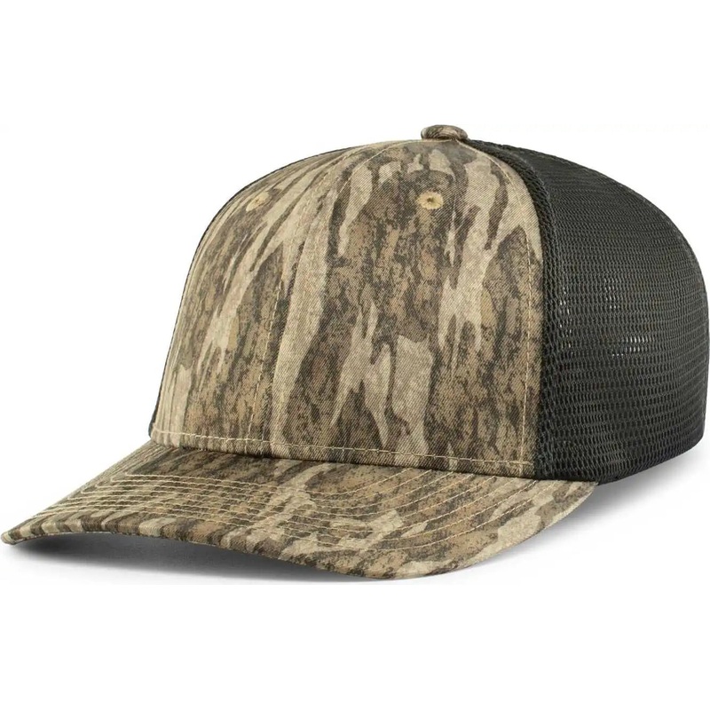 Pacific Headwear P691 Mossy Oak Low Profile Trucker Pacflex Cap – New Bottomland Lt Charcoal New Bottomland
