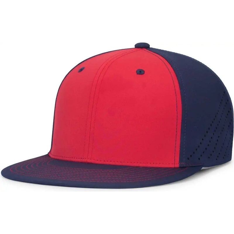 Pacific Headwear ES471 Premium Lightweight Perforated Pacflex Coolcore Cap – Red Navy Navy