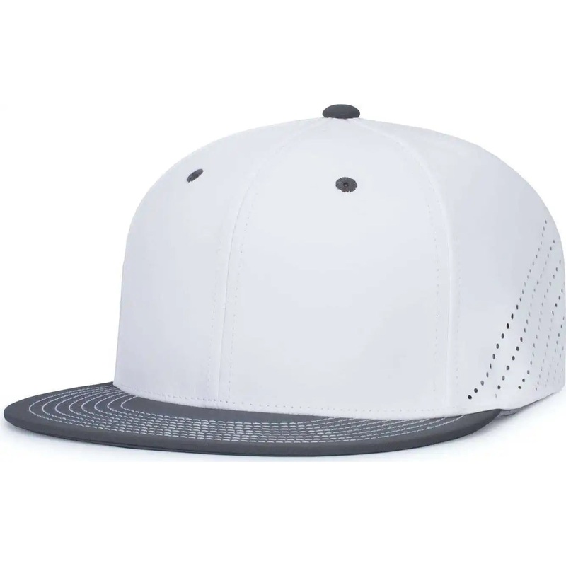 Pacific Headwear ES471 Premium Lightweight Perforated Pacflex Coolcore Cap – White Graphite