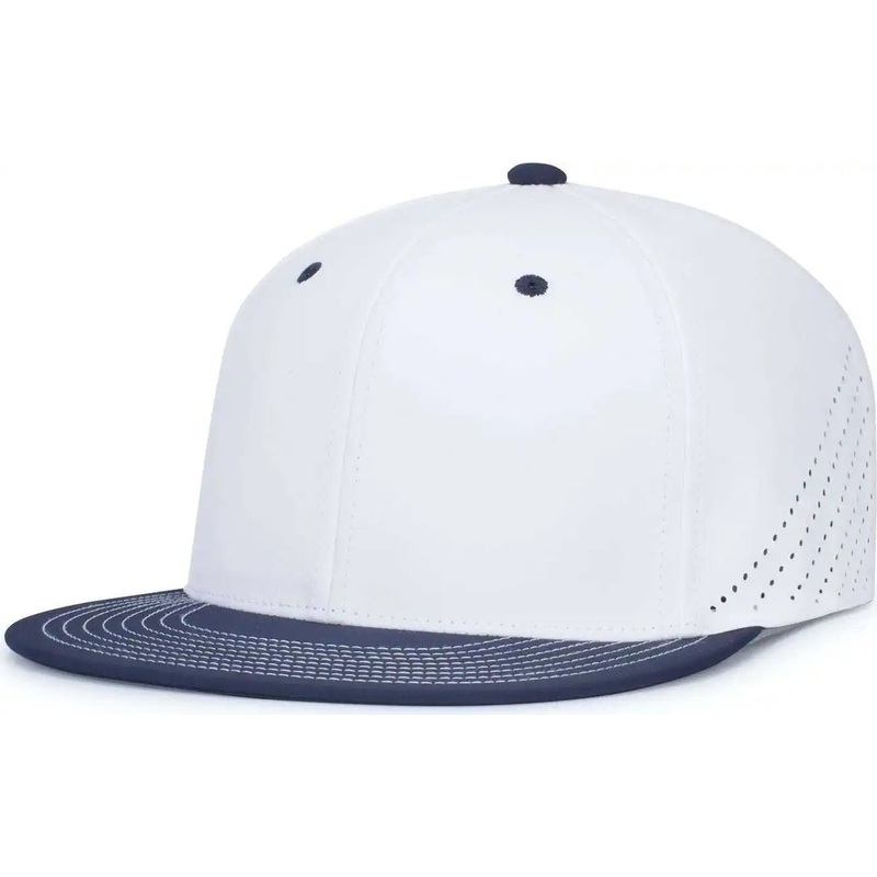 Pacific Headwear ES471 Premium Lightweight Perforated Pacflex Coolcore Cap – White Navy