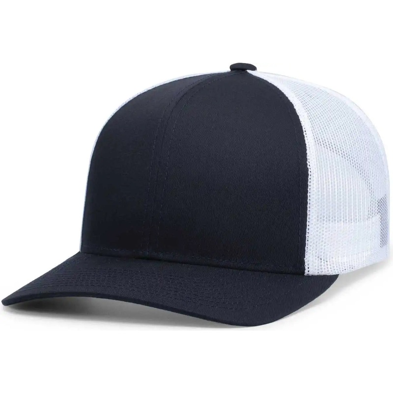 Pacific Headwear P113 Eco Trucker Snapback – Navy White Navy