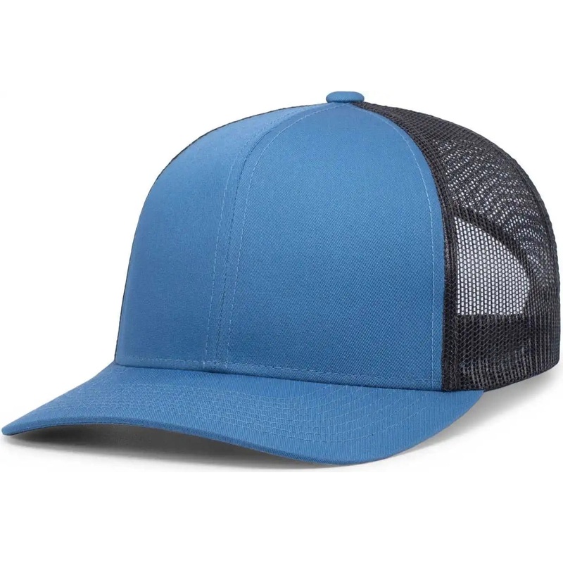 Pacific Headwear P113 Eco Trucker Snapback – Ocean Blue Lt Charcoal Ocean Blue
