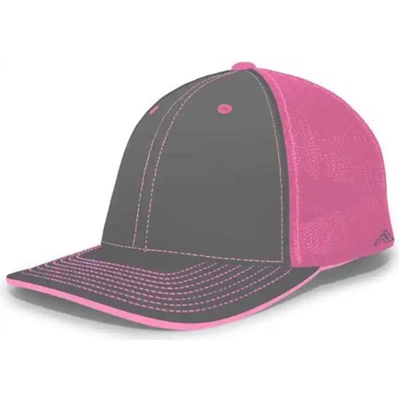 Pacific Headwear 404F Trucker Flexfit Cap – Graphite Pink Graphite