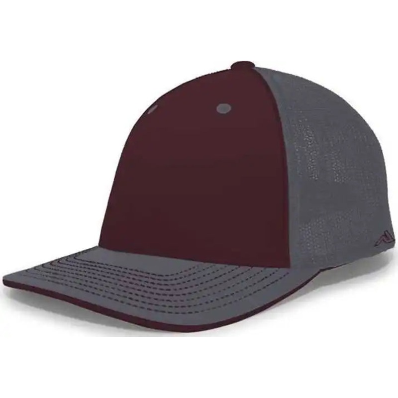 Pacific Headwear 404F Trucker Flexfit Cap – Maroon Graphite Graphite