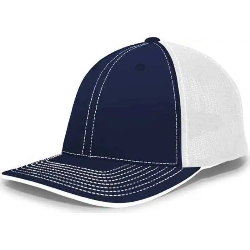Pacific Headwear 404F Trucker Flexfit Cap – Navy White