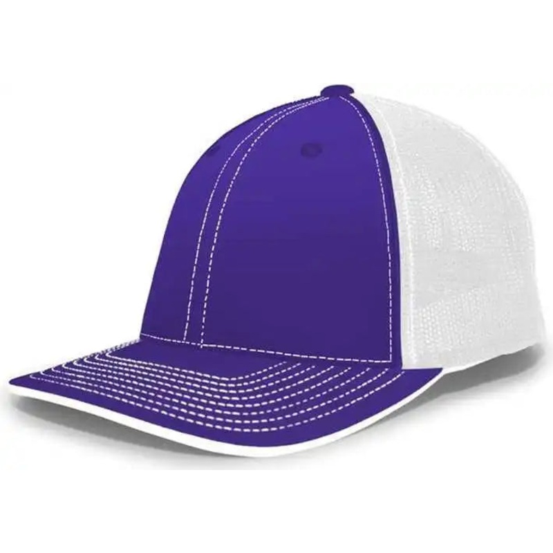 Pacific Headwear 404F Trucker Flexfit Cap – Purple White