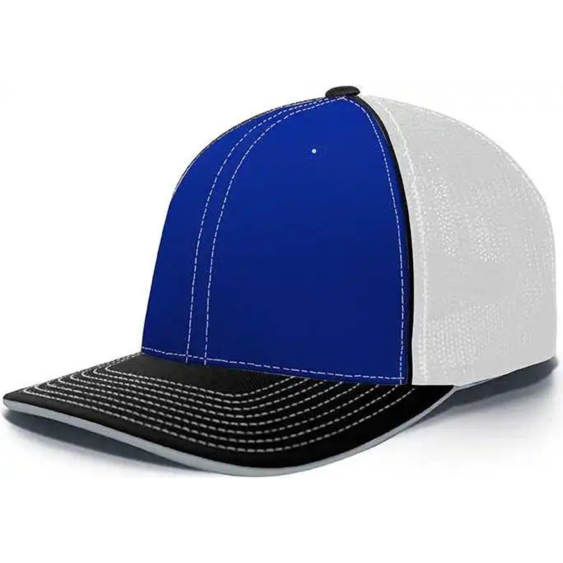 Pacific Headwear 404F Trucker Flexfit Cap – Royal White Black