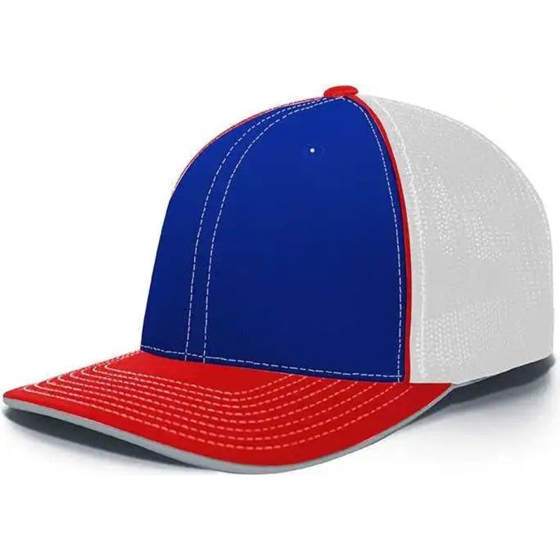 Pacific Headwear 404F Trucker Flexfit Cap – Royal White Red