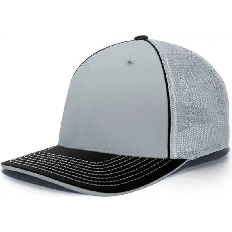 Pacific Headwear 404F Trucker Flexfit Cap – Silver Black