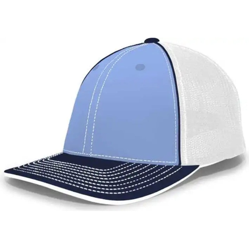 Pacific Headwear 404F Trucker Flexfit Cap – Columbia Blue White Navy