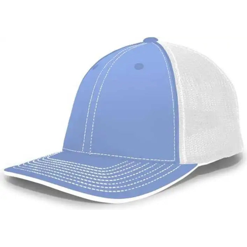 Pacific Headwear 404F Trucker Flexfit Cap – Columbia Blue White