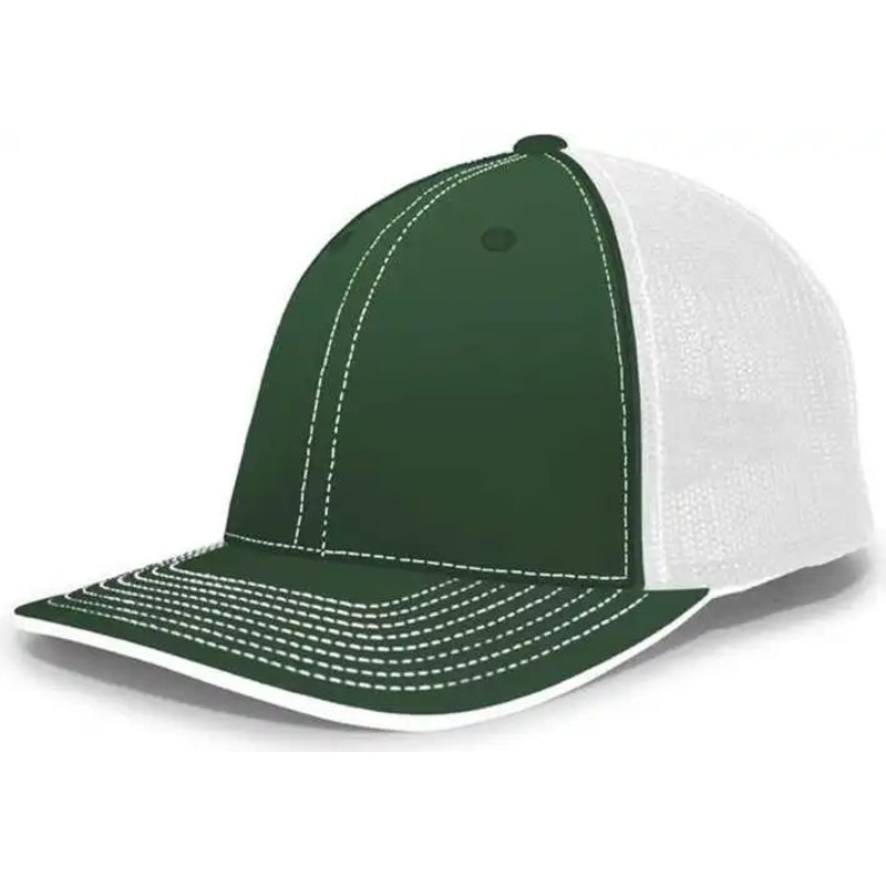Pacific Headwear 404F Trucker Flexfit Cap – Dark Green White