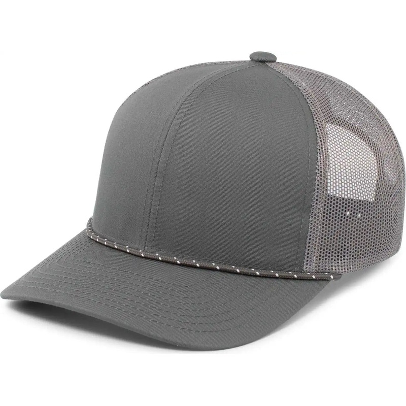 Pacific Headwear 104BR Trucker Snapback Braid Cap – Graphite