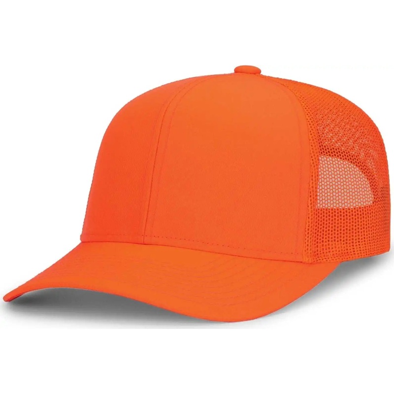 Pacific Headwear 104C Trucker Snapback Cap – Blaze Orange