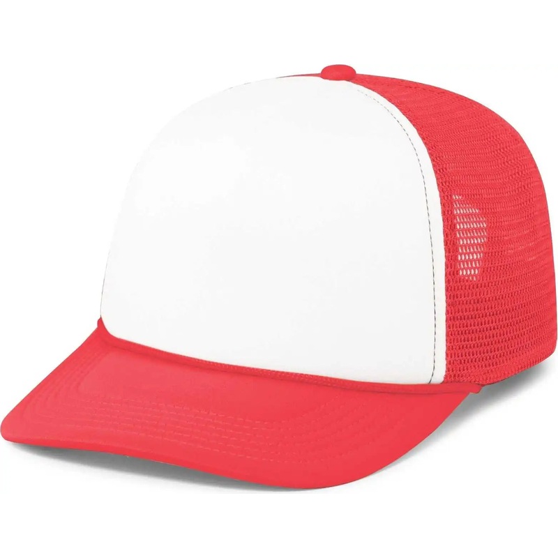 Pacific Headwear P782 Foamie Fresh Trucker Cap – White Red Red