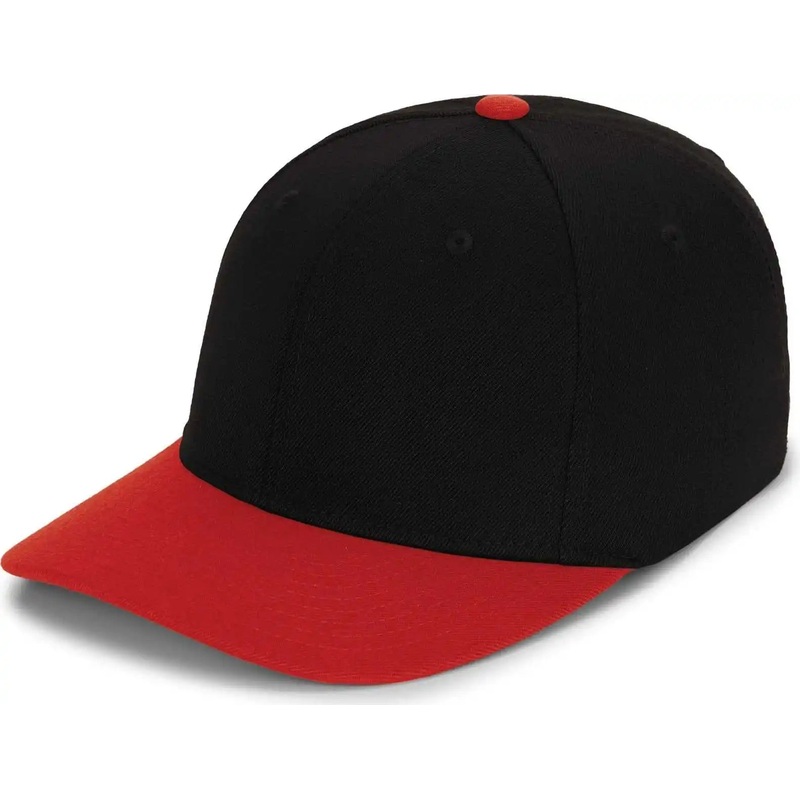Pacific Headwear P821 Pro Wool Pacflex Cap – Black Red