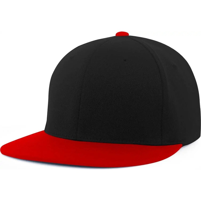 Pacific Headwear Es811 Premium A/C???????? Performance Flexfit Cap – Black Red