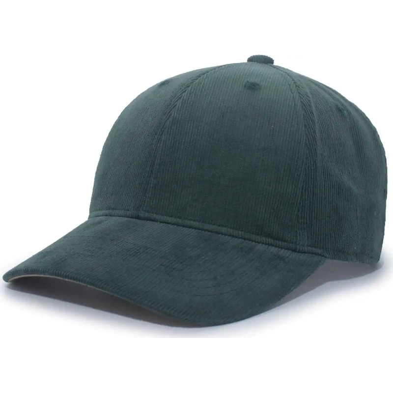 Pacific Headwear P206 Hybrid Corduroy Dad Cap – Dark Green