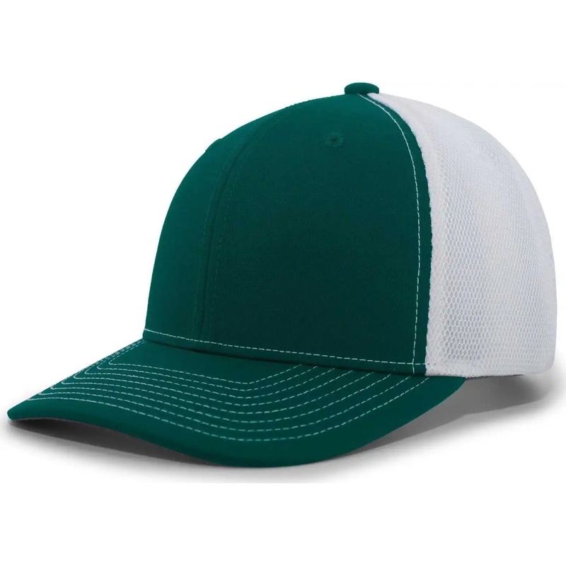 Pacific Headwear P365 Air Mesh Sideline Cap – Dark Green White Dark Green
