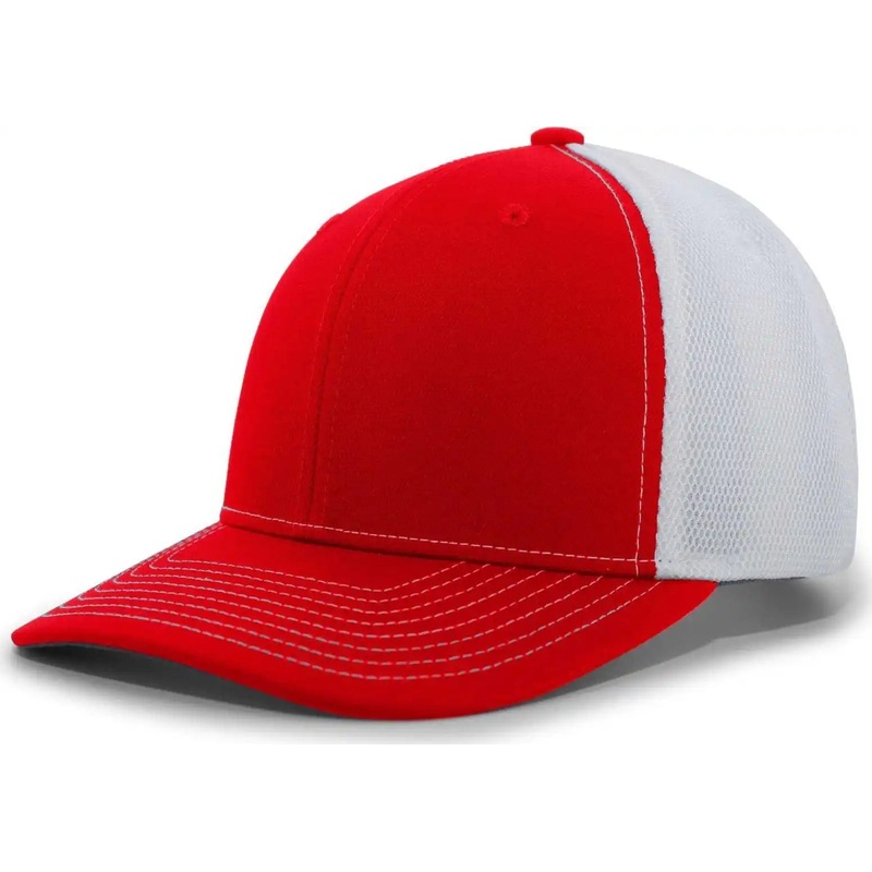 Pacific Headwear P365 Air Mesh Sideline Cap – Red White Red