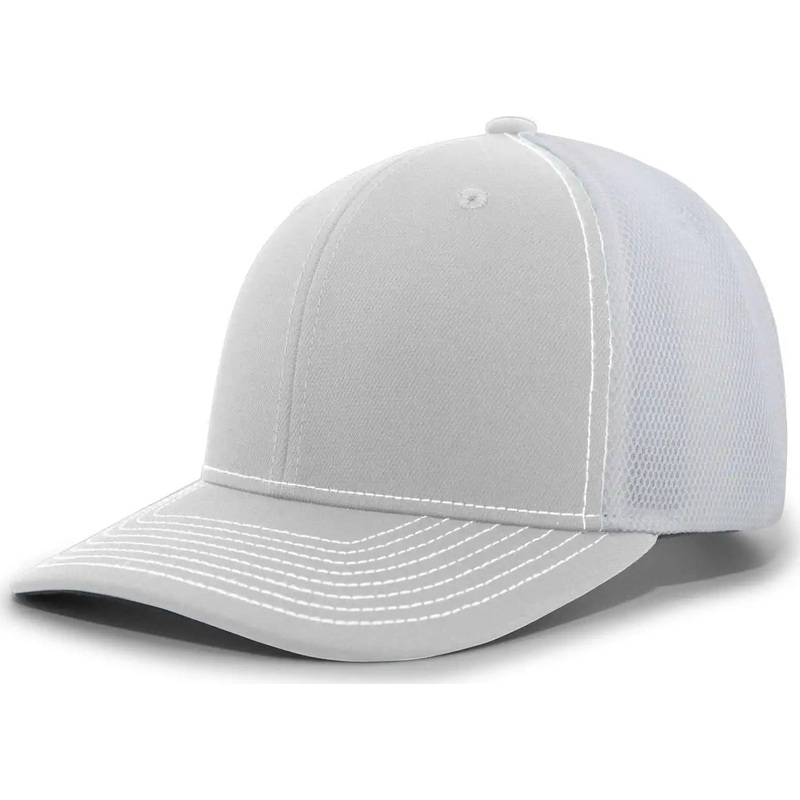 Pacific Headwear P365 Air Mesh Sideline Cap – Silver White Silver
