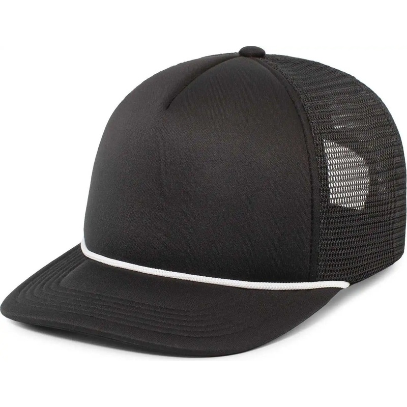 Pacific Headwear P782 Foamie Fresh Trucker Cap – Black White