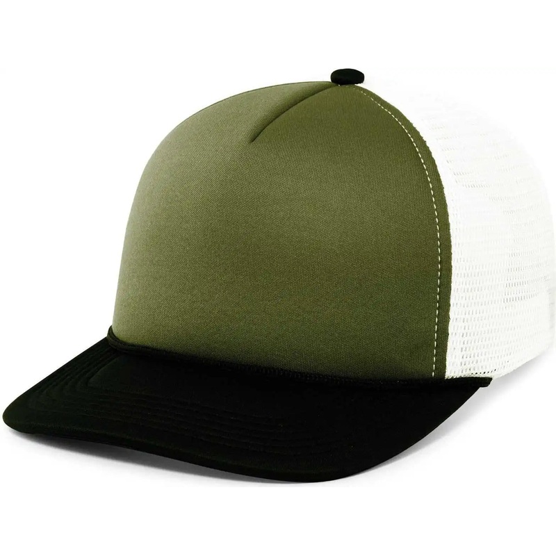 Pacific Headwear P782 Foamie Fresh Trucker Cap – Moss White Black