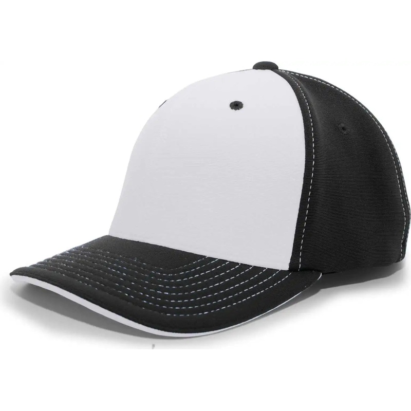 Pacific Headwear 398F M2 Performance Flexfit Cap – Black Silver