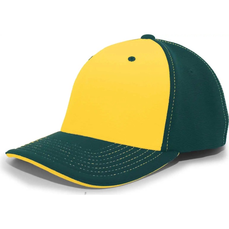 Pacific Headwear 398F M2 Performance Flexfit Cap – Dark Green Gold