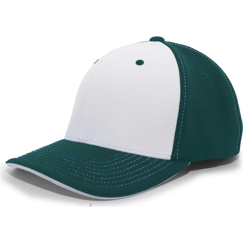 Pacific Headwear 398F M2 Performance Flexfit Cap – Dark Green White