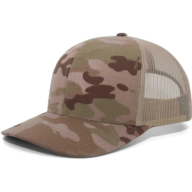 Pacific Headwear M08 MultiCam Snapback Trucker Cap – Multicam Arid Tan