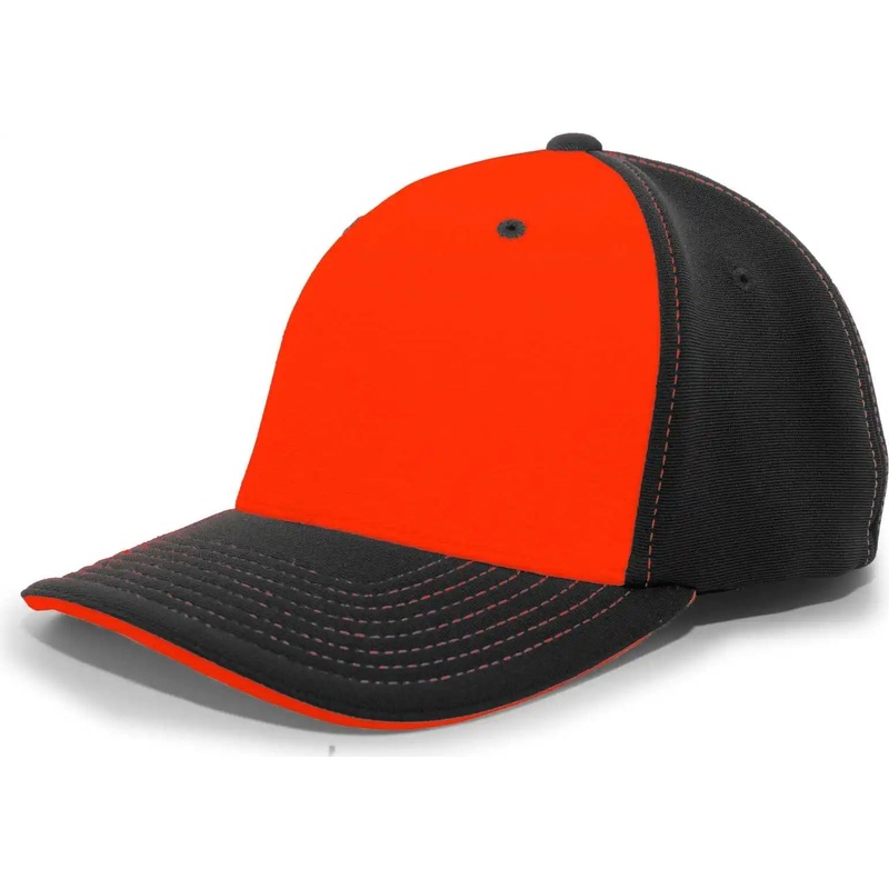 Pacific Headwear 398F M2 Performance Flexfit Cap – Black Orange