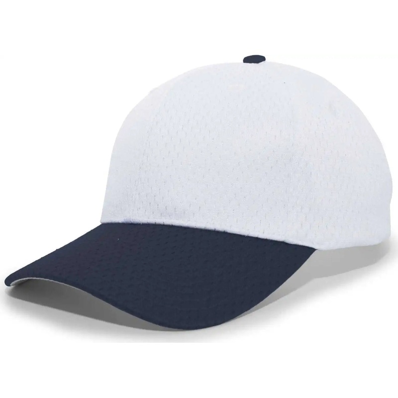Pacific Headwear 805M Coolport Mesh Hook-and-Loop Cap – White Navy