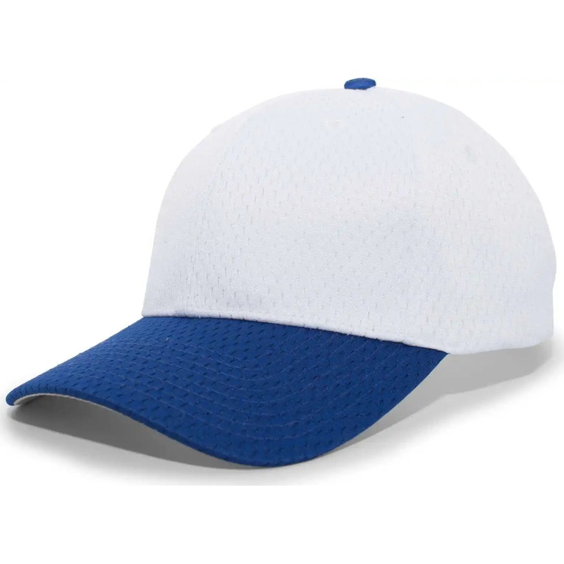 Pacific Headwear 805M Coolport Mesh Hook-and-Loop Cap – White Royal