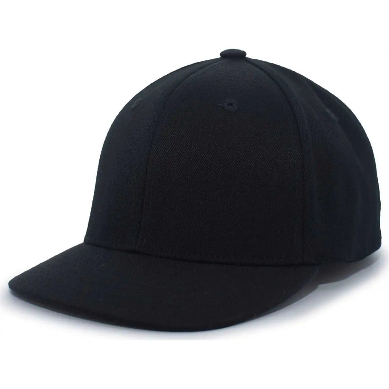 Pacific Headwear 855U Pro-Wool Combo Cap Flexfit Cap – Black