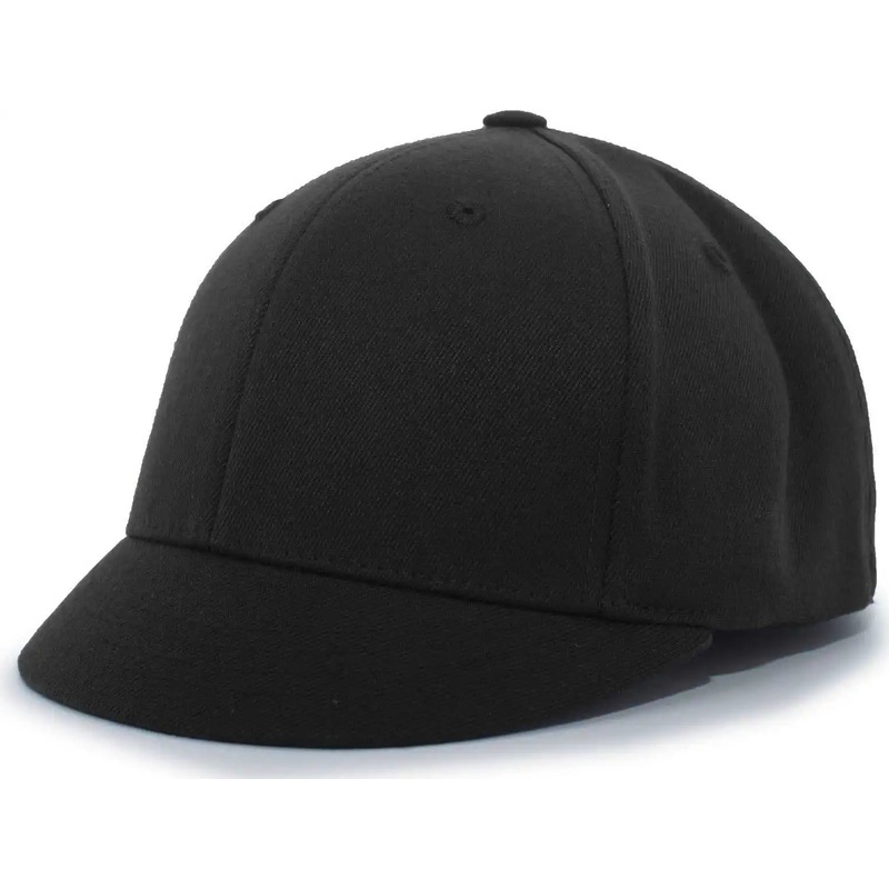 Pacific Headwear 875U Pro-Wool Plate Cap Flexfit Cap – Black
