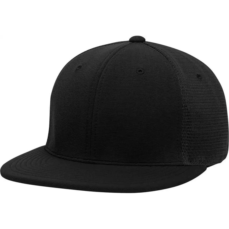 Pacific Headwear ES341 Premium M2 Performance Trucker Flexfit Cap – Black