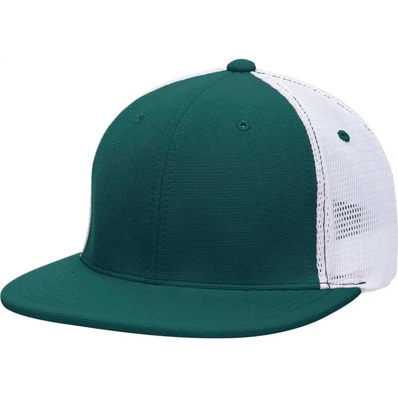 Pacific Headwear ES341 Premium M2 Performance Trucker Flexfit Cap – Dark Green White