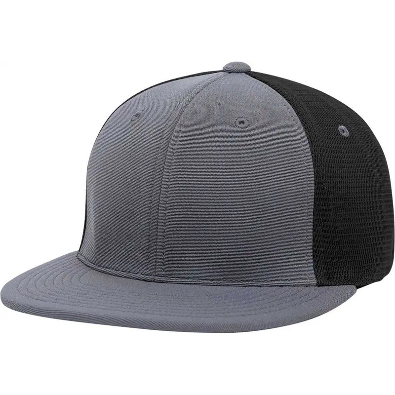 Pacific Headwear ES341 Premium M2 Performance Trucker Flexfit Cap – Graphite Black