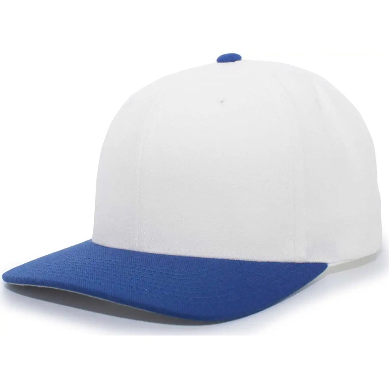 Pacific Headwear 705W Pro-Wool Hook-and-Loop Cap – White Royal